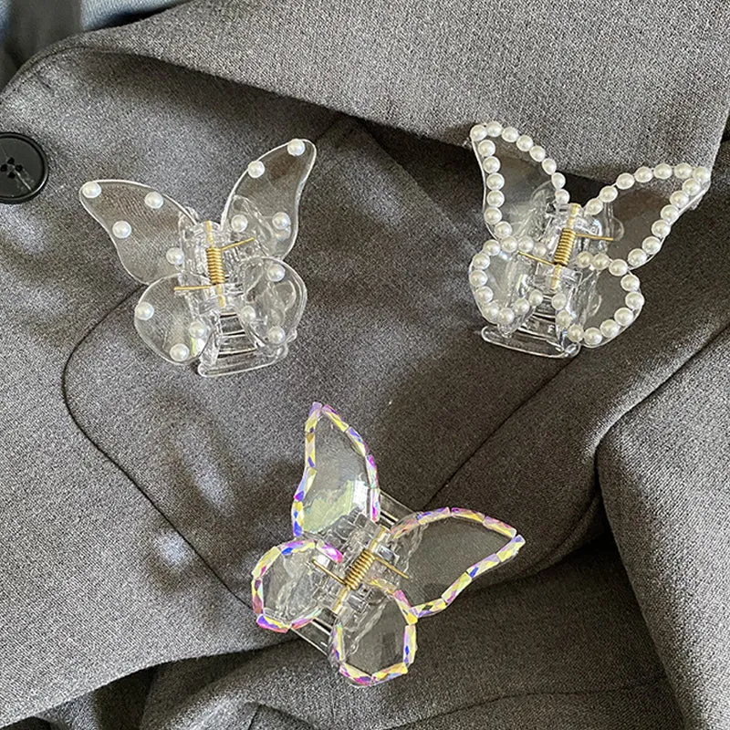 Transparent Butterfly Hair Claws Hairpin Cute Transparent Acrylic Clip