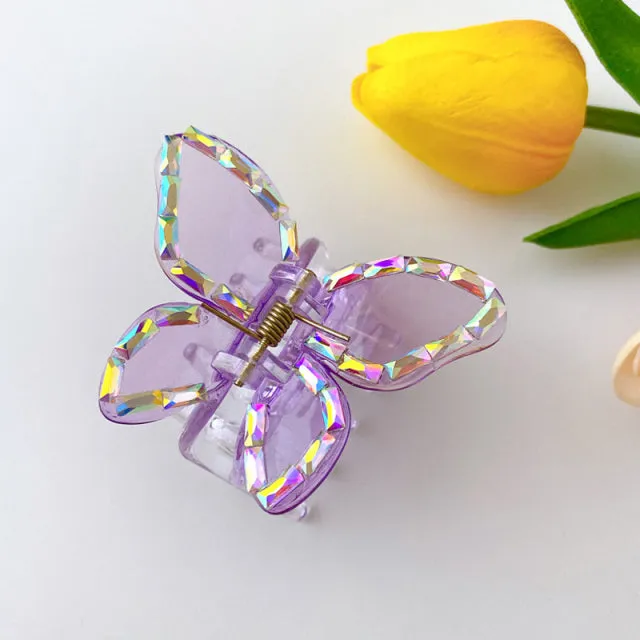 Transparent Butterfly Hair Claws Hairpin Cute Transparent Acrylic Clip