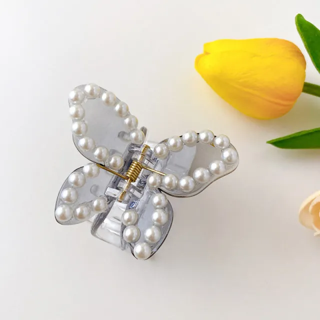 Transparent Butterfly Hair Claws Hairpin Cute Transparent Acrylic Clip