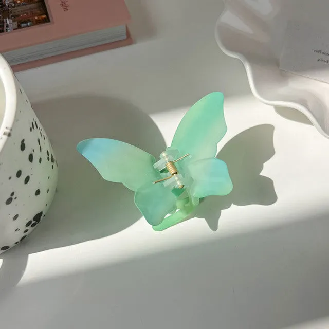 Transparent Butterfly Hair Claws Hairpin Cute Transparent Acrylic Clip