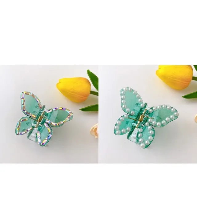 Transparent Butterfly Hair Claws Hairpin Cute Transparent Acrylic Clip