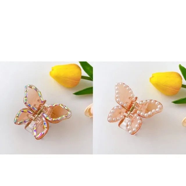 Transparent Butterfly Hair Claws Hairpin Cute Transparent Acrylic Clip