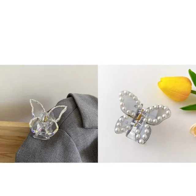 Transparent Butterfly Hair Claws Hairpin Cute Transparent Acrylic Clip