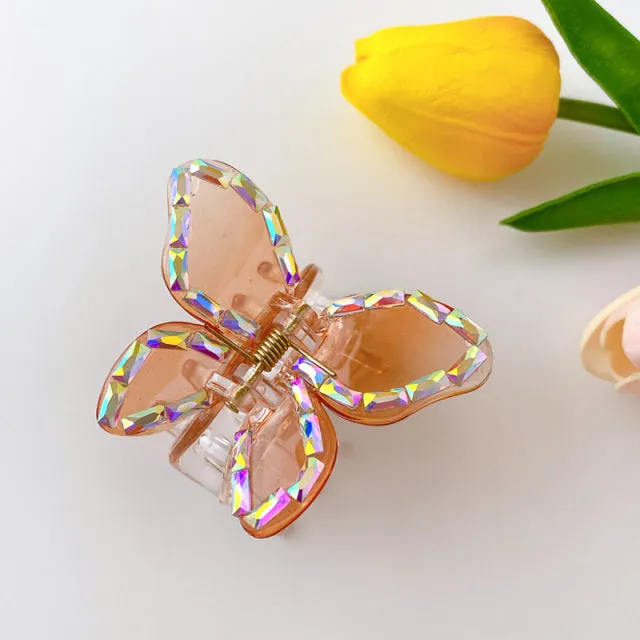 Transparent Butterfly Hair Claws Hairpin Cute Transparent Acrylic Clip