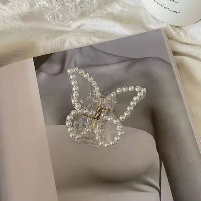 Transparent Butterfly Hair Claws Hairpin Cute Transparent Acrylic Clip