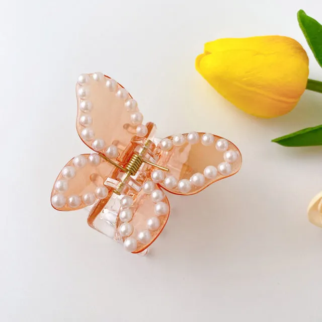 Transparent Butterfly Hair Claws Hairpin Cute Transparent Acrylic Clip