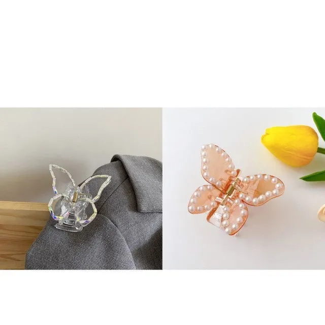 Transparent Butterfly Hair Claws Hairpin Cute Transparent Acrylic Clip