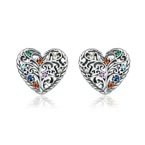 Tree of Life 925 Sterling Silver Stud Earrings