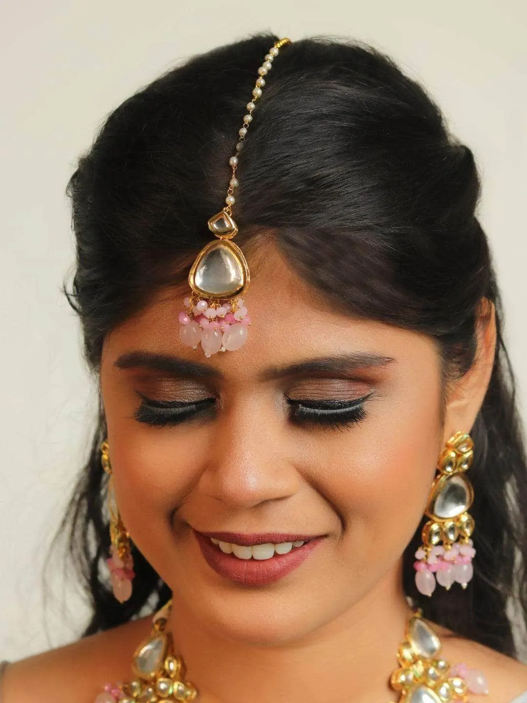 Triangular Kundan Pastel Set