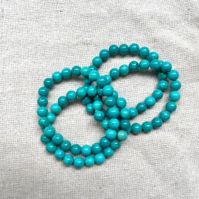 Turquoise 8mm Beaded Bracelet - Wisdom