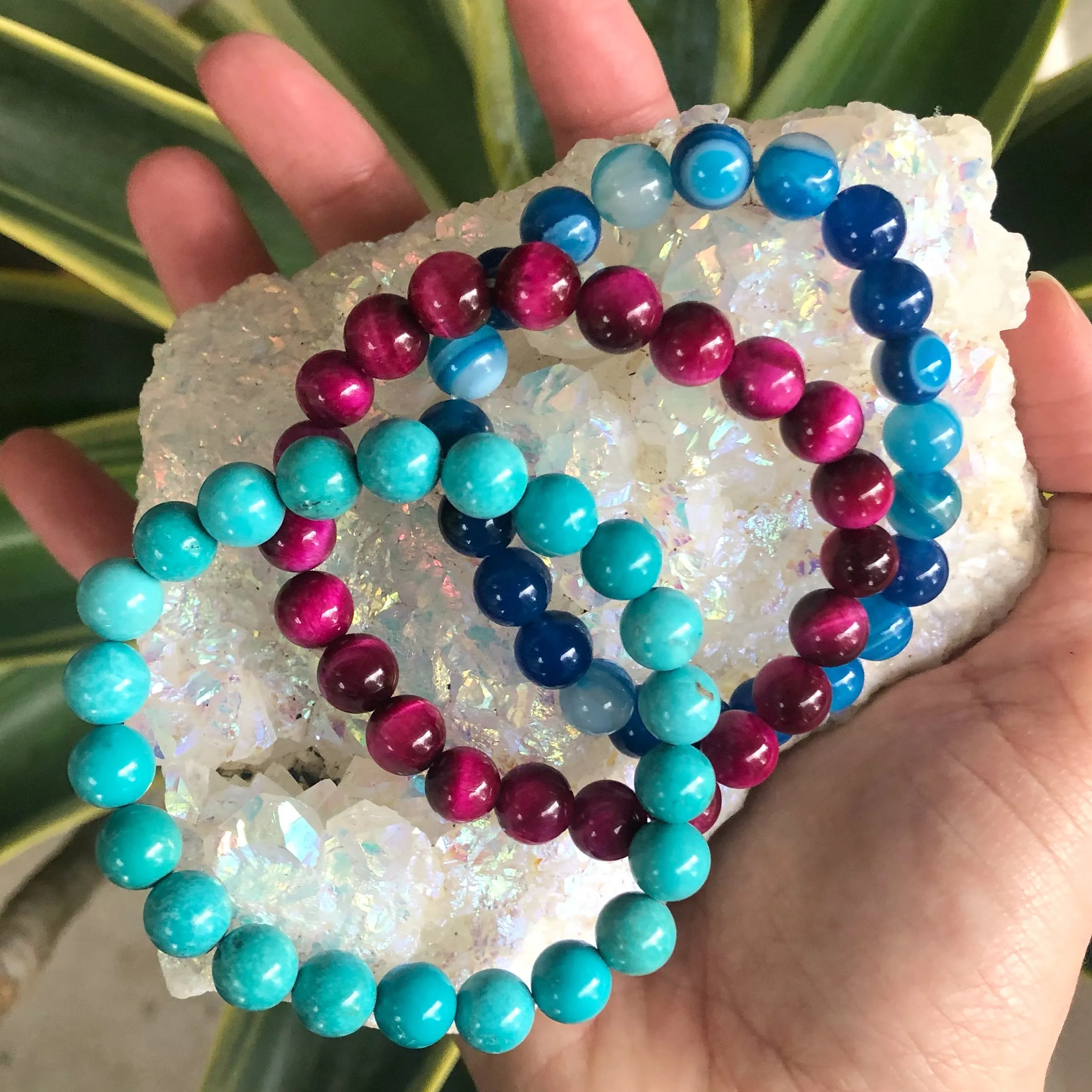 Turquoise 8mm Beaded Bracelet - Wisdom