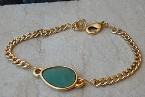 Turquoise enamel bracelet