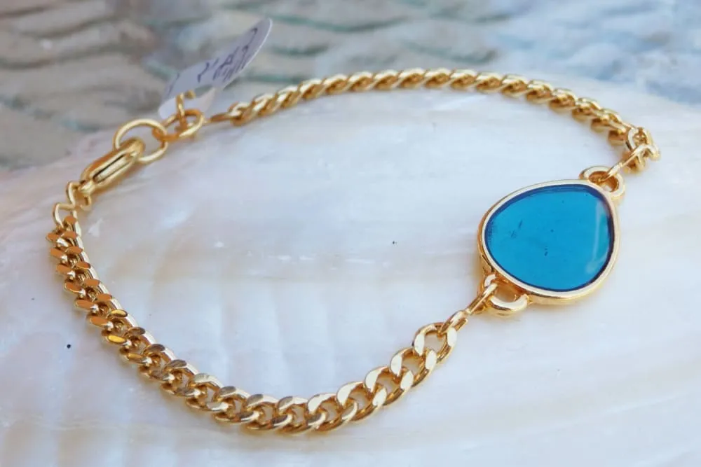 Turquoise enamel bracelet