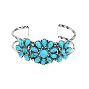Turquoise Flower Concho Bracelet