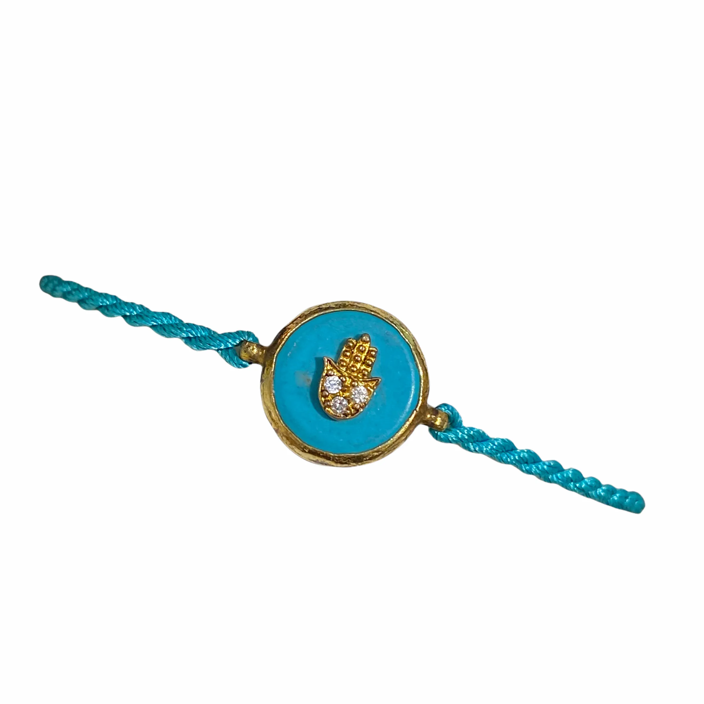 Turquoise Hamsa Thread Bracelet