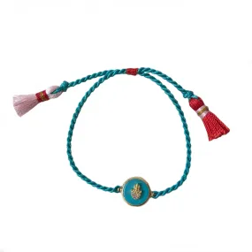 Turquoise Hamsa Thread Bracelet