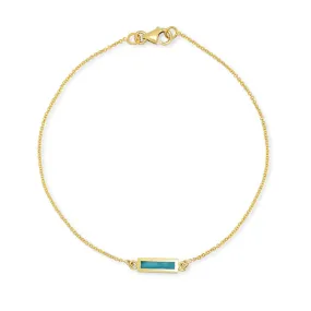 Turquoise Inlay Bar Bracelet
