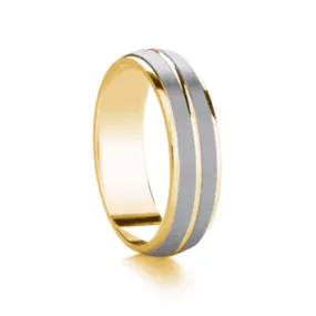 Two tone wedding band