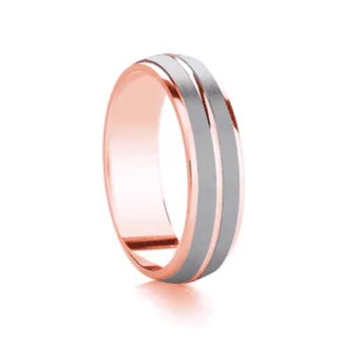 Two tone wedding band