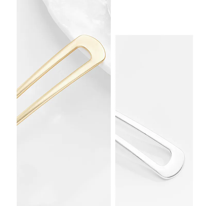 U-shaped metal hairpin