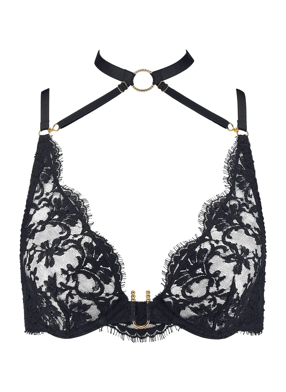 Under Your Spell Ultra Black Triangle Plunge Bra