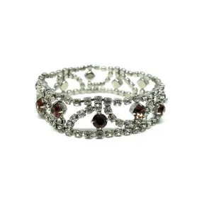 Vintage 1950s Amber Diamante Bracelet