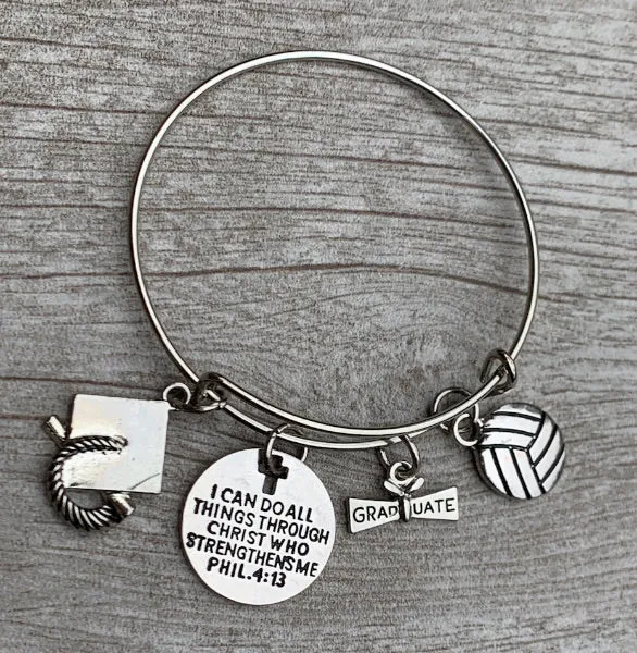 Volleyball Graduation Bracelet- Pick Style