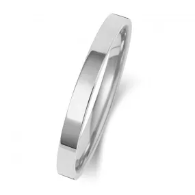 Wedding Band 9K Flat Court 2mm-1.4 Wedding  Ring W121WM