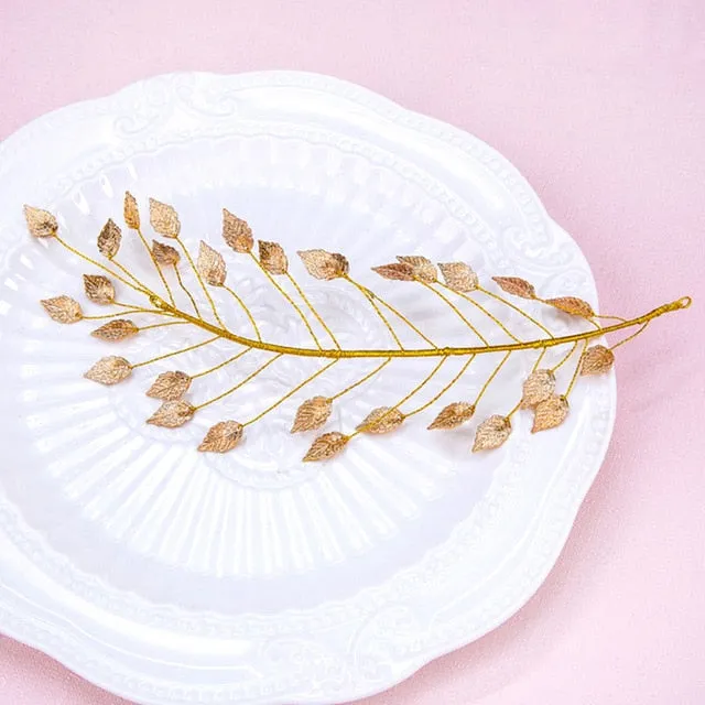 Wedding Headdress Floral Elegant Hair Pearl Hairpin Hair Accessories for Bride Crystal Crown