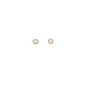 White Opal Simple Studs