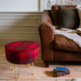 Winterberry Tartan Footstool