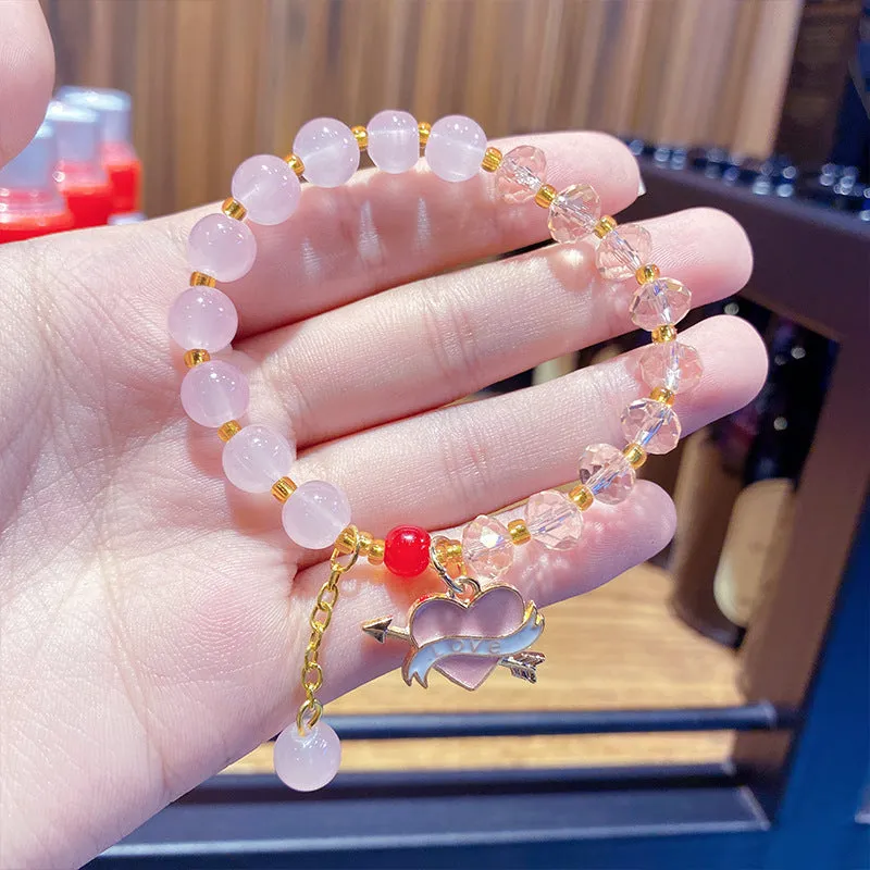 Xiaohongshu Same Style Lucky Beads Cartoon Cinnamoroll Babycinnamoroll Gift for Bestie Beaded Bracelet Night Market Stall Ornament