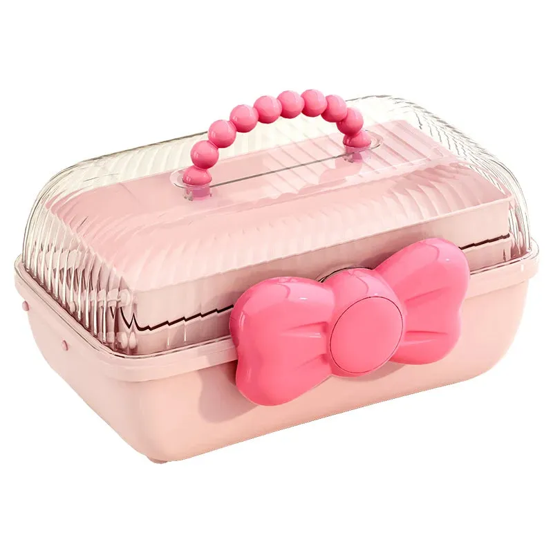 Yeknu Multi-layer Girls' Hair Accessories Storage Box Hairpin Organizer Large Capacity Jewelry Case Head Rope Headband Display Rack