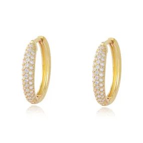 Zircon Circle Silver Studs Earrings for Women