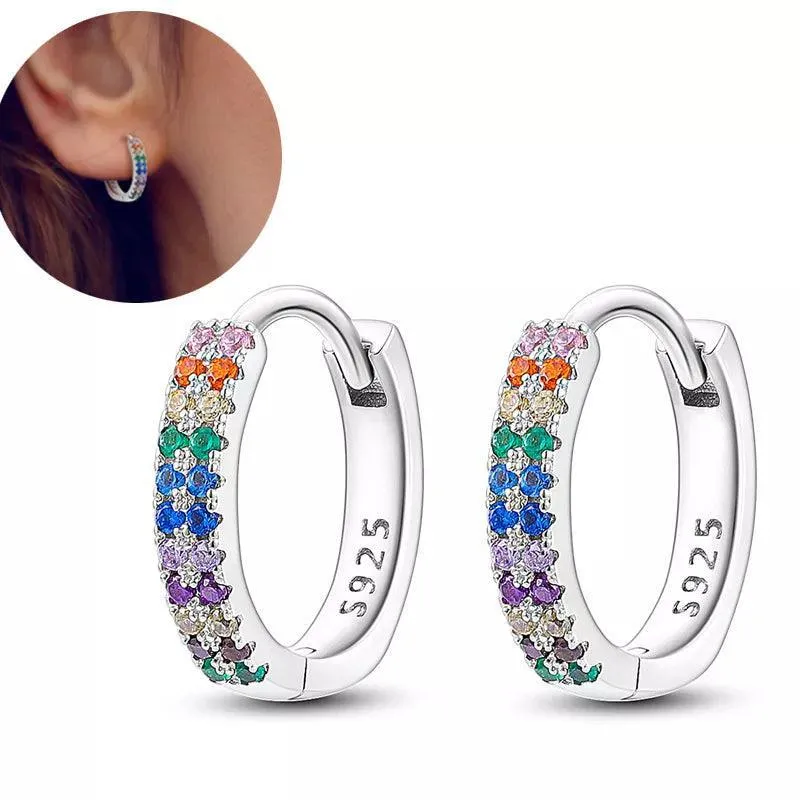 Zircon Heart Shaped Silver Earrings: Elegant Gift for Women’s Special Occasions