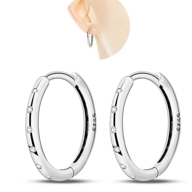 Zircon Heart Shaped Silver Earrings: Elegant Gift for Women’s Special Occasions