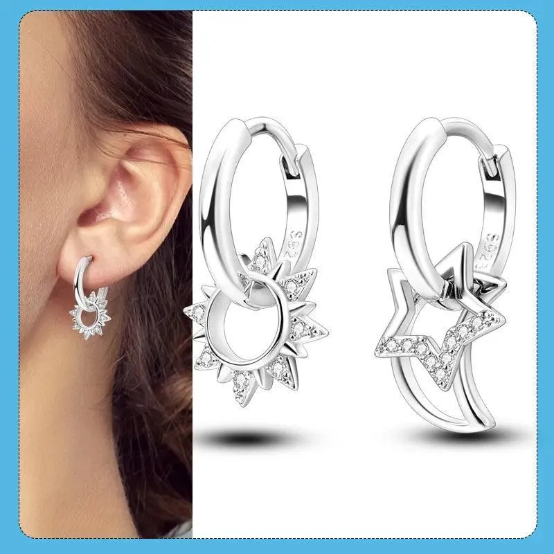 Zircon Heart Shaped Silver Earrings: Elegant Gift for Women’s Special Occasions