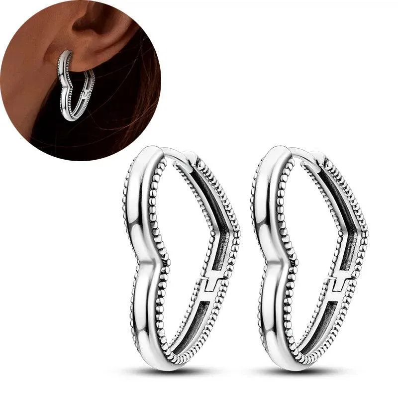 Zircon Heart Shaped Silver Earrings: Elegant Gift for Women’s Special Occasions