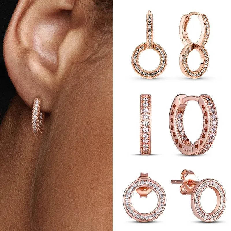 Zircon Heart Shaped Silver Earrings: Elegant Gift for Women’s Special Occasions