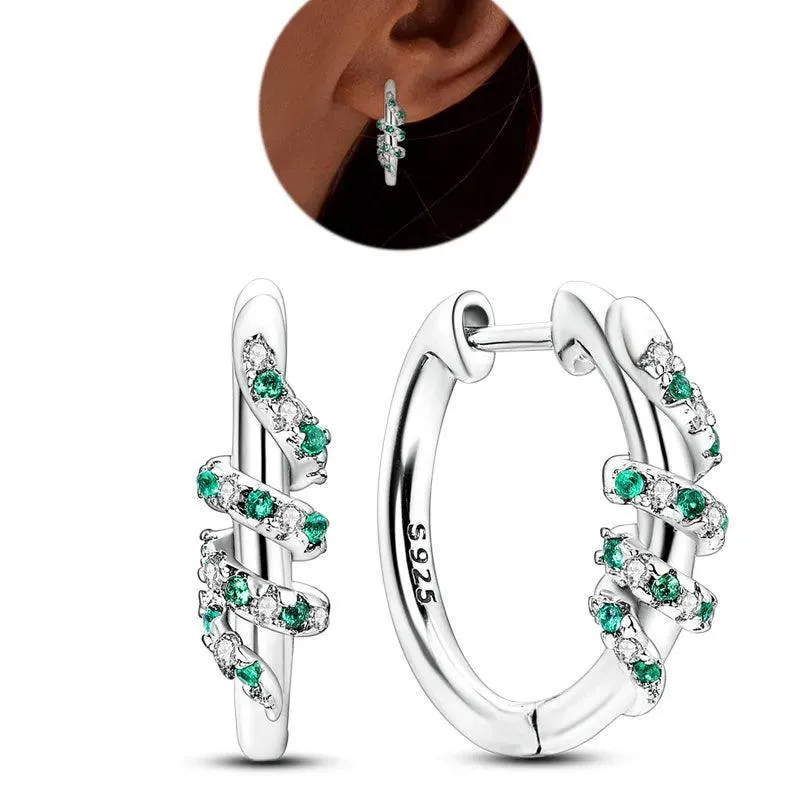 Zircon Heart Shaped Silver Earrings: Elegant Gift for Women’s Special Occasions