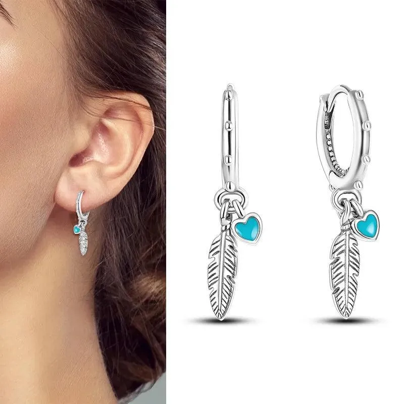 Zircon Heart Shaped Silver Earrings: Elegant Gift for Women’s Special Occasions