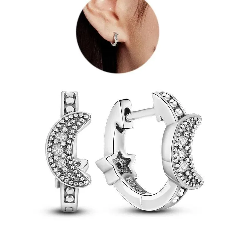 Zircon Heart Shaped Silver Earrings: Elegant Gift for Women’s Special Occasions