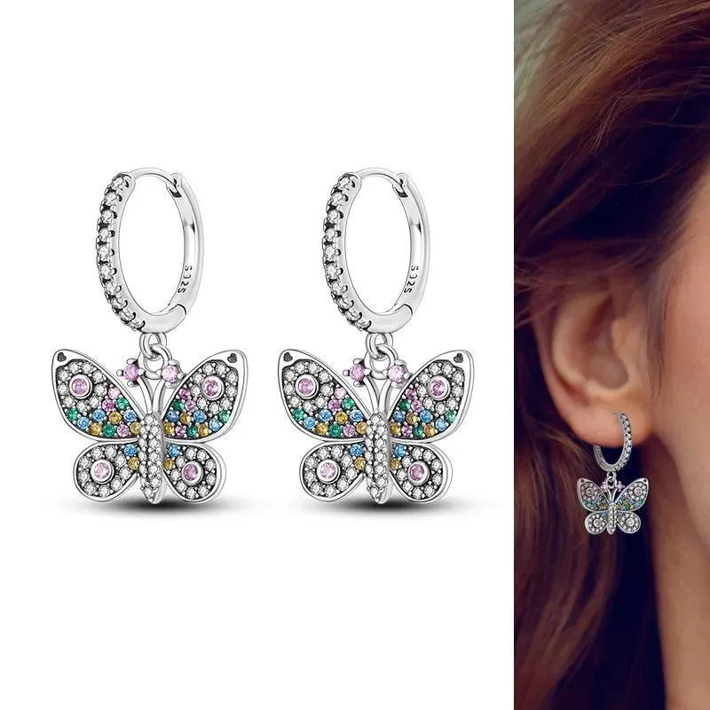 Zircon Heart Shaped Silver Earrings: Elegant Gift for Women’s Special Occasions