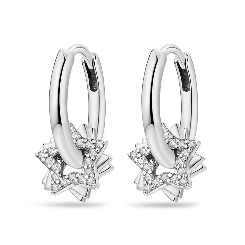 Zircon Heart Shaped Silver Earrings: Elegant Gift for Women’s Special Occasions