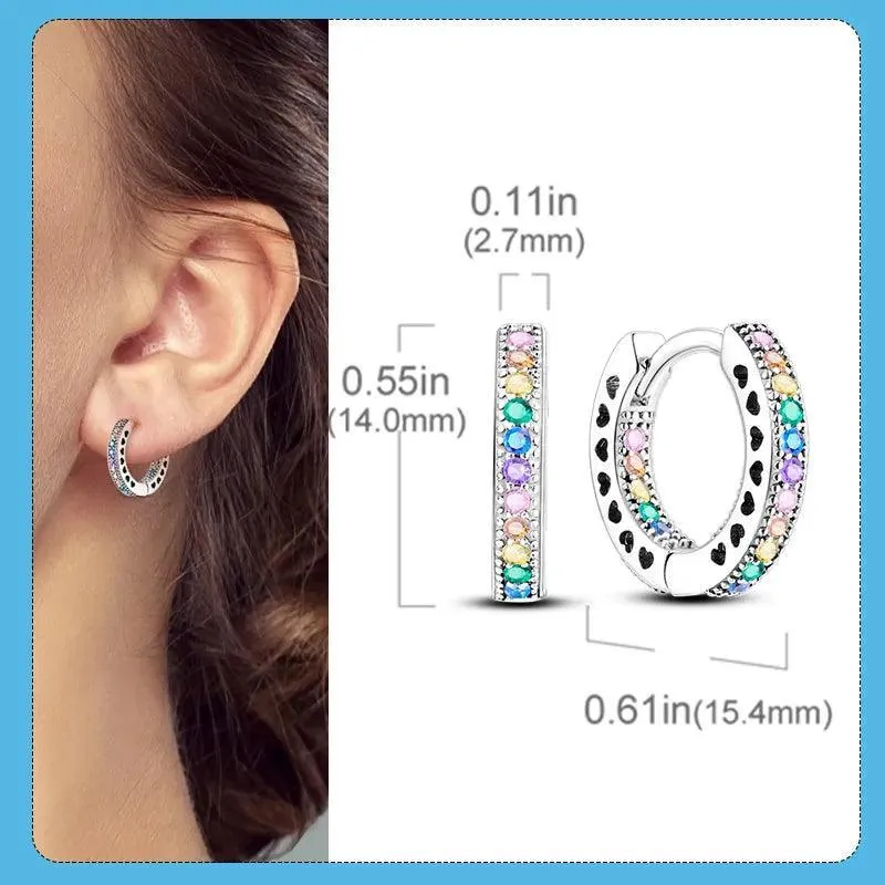 Zircon Heart Shaped Silver Earrings: Elegant Gift for Women’s Special Occasions