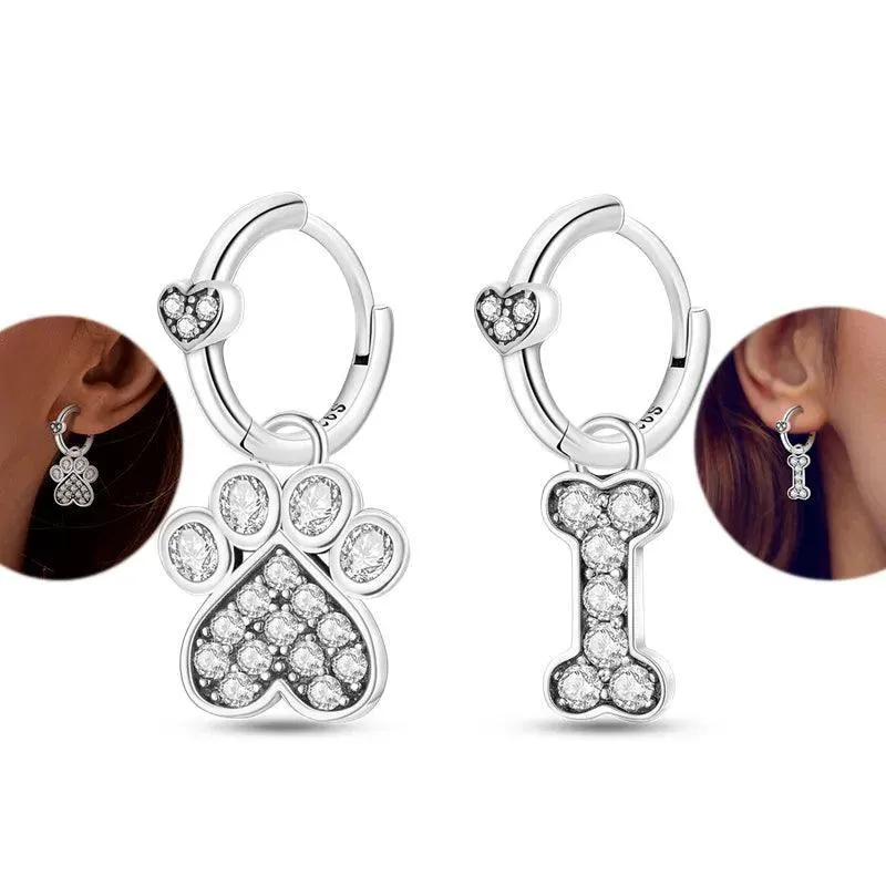 Zircon Heart Shaped Silver Earrings: Elegant Gift for Women’s Special Occasions