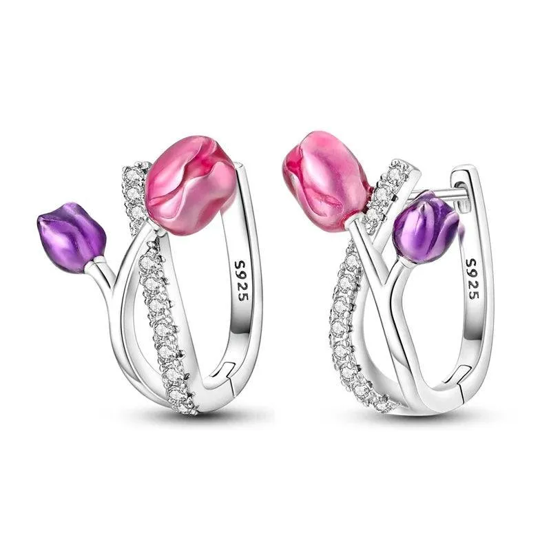 Zircon Heart Shaped Silver Earrings: Elegant Gift for Women’s Special Occasions