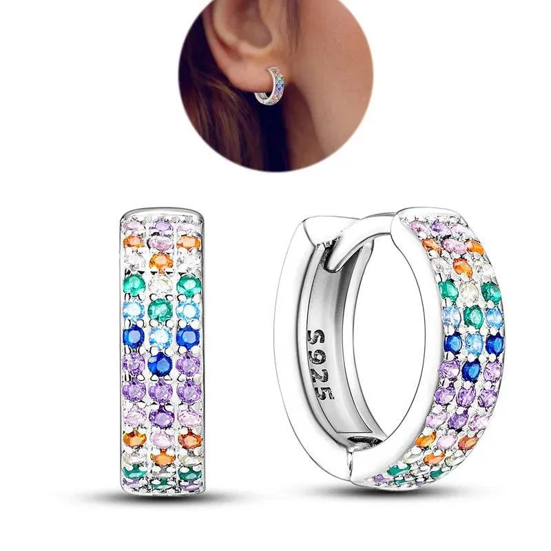Zircon Heart Shaped Silver Earrings: Elegant Gift for Women’s Special Occasions