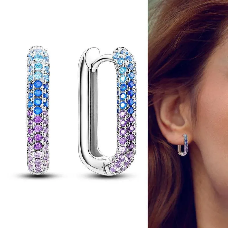 Zircon Heart Shaped Silver Earrings: Elegant Gift for Women’s Special Occasions