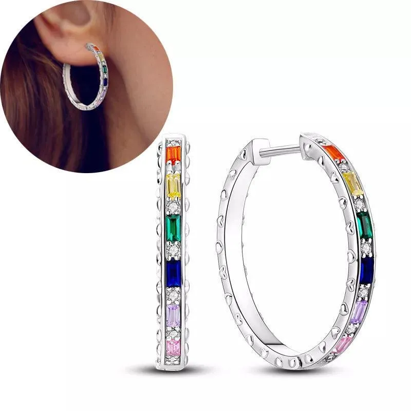 Zircon Heart Shaped Silver Earrings: Elegant Gift for Women’s Special Occasions
